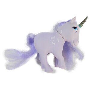 Vtg 1980s Totsy Fakie Clone Unicorn Horse Action FIgure Purple My Little Pony 5"